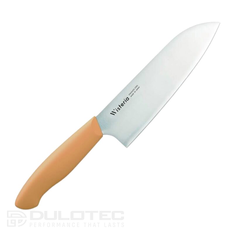 Кухненски нож Fuji Cutlery Santoku FC-682 Wisteria - жълт » Dulotec.BG