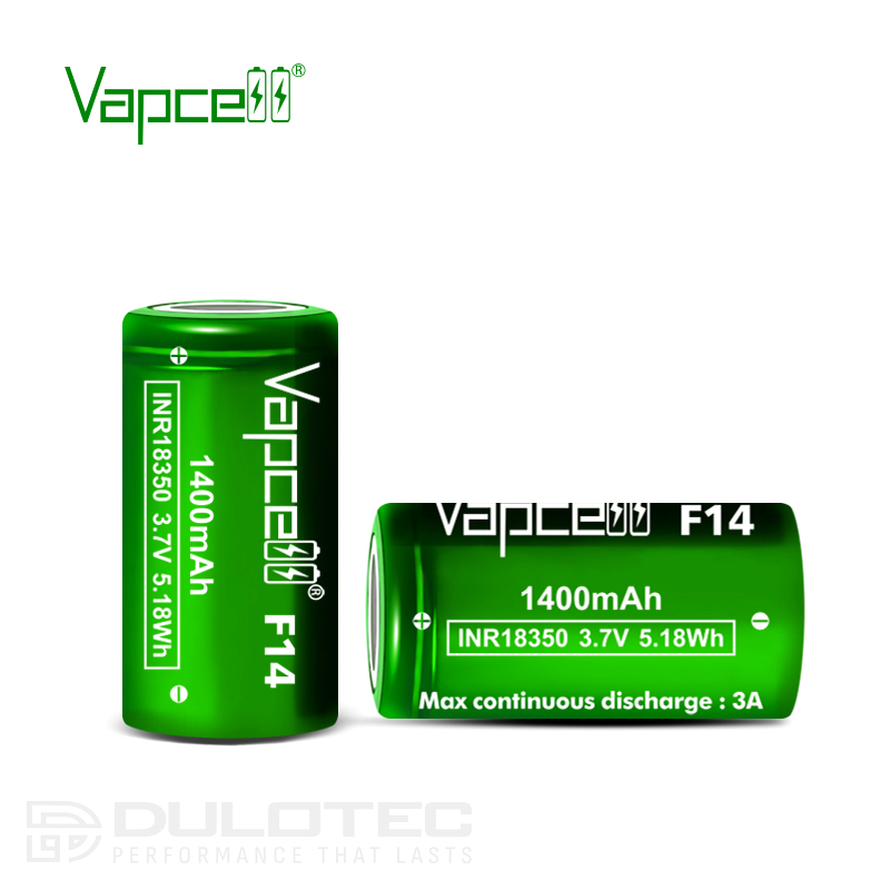 Батерия Vapcell 18350 F14 1400mАh 3A » Dulotec.BG