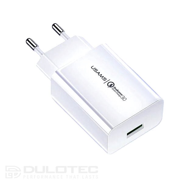 Зарядно за ел.мрежа, USAMS T22  QC3.0 - CC83TC01 » Dulotec.BG