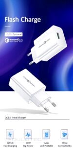 Зарядно за ел.мрежа, USAMS T22 QC3.0 - CC83TC01 » Dulotec.BG Зарядно за ел.мрежа, USAMS T22 QC3.0 - CC83TC01 » Dulotec.BG