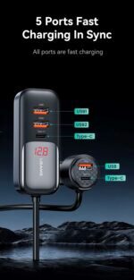 Зарядно за кола, USAMS S-CC213 C40 165W, 2 usb C + 3 usb A PPS, 5 изхода CC213CC01 » Dulotec.BG Зарядно за кола, USAMS S-CC213 C40 165W, 2 usb C + 3 usb A PPS, 5 изхода CC213CC01 » Dulotec.BG