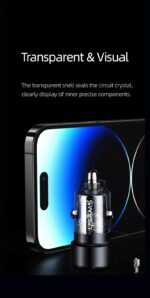Зарядно за кола, USAMS US-CC208 C39 60W, 1 usb C + 1 usb A, 2 изхода CC208CC01 » Dulotec.BG Зарядно за кола, USAMS US-CC208 C39 60W, 1 usb C + 1 usb A, 2 изхода CC208CC01 » Dulotec.BG