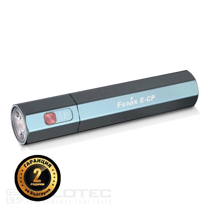 Ежедневен фенер Fenix E-CP с функция външна батерия - син » Dulotec.BG