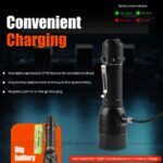 Тактически фенер Dulotec Guardian, 1800 лумена, 700 метра, 5200 mAh батерия, магнитно зареждане, калъф » Dulotec.BG