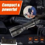 Тактически фенер Dulotec Guardian, 1800 лумена, 700 метра, 5200 mAh батерия, магнитно зареждане, калъф » Dulotec.BG