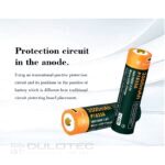 Батерия Vapcell P1835A 18650 3500mAh 10A със защита и Micro USB зареждане » Dulotec.BG