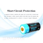 Батерия Vapcell P1608A 16340 800mAh със защита и Micro USB зареждане » Dulotec.BG
