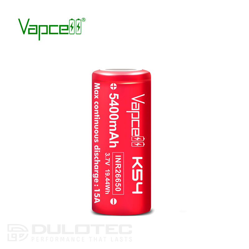Батерия Vapcell K54 26650 5400mah 15A » Dulotec.BG