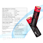 Батерия Vapcell P1409A 14500 950mAh със защита и Micro USB зареждане » Dulotec.BG