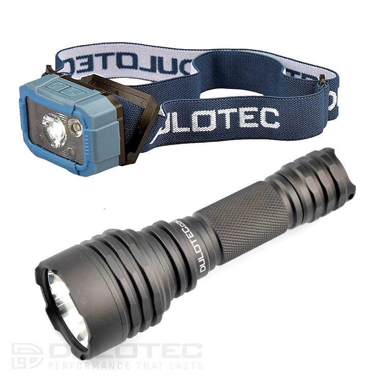 Фенер Dulotec Convoy C8+ за карабина и Челник Dulotec BH3R » Dulotec.BG