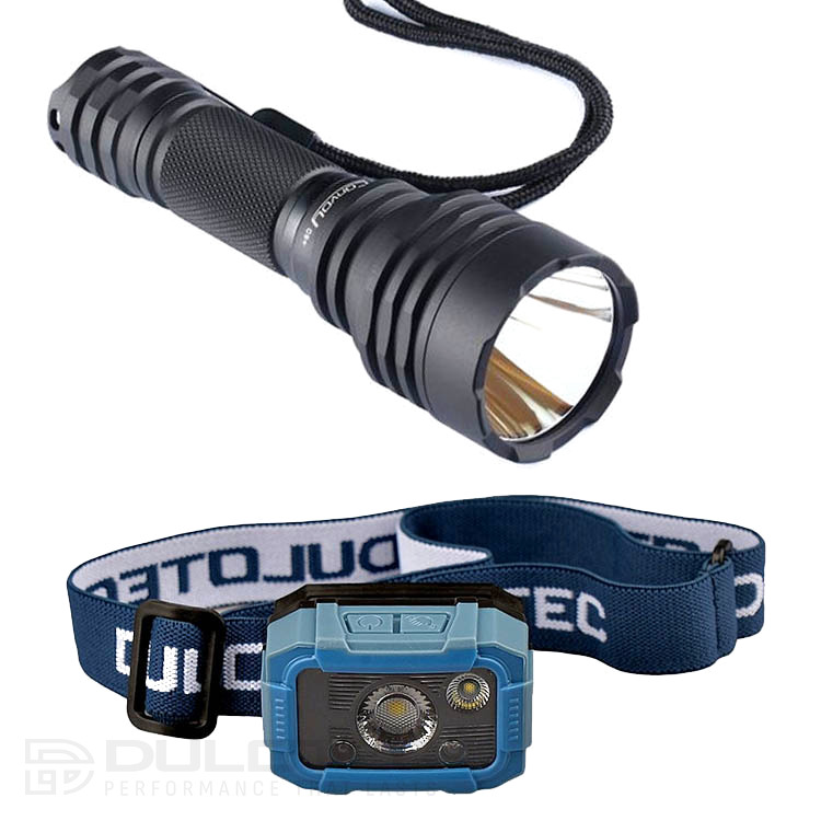 Фенер Dulotec Convoy C8+ Зелен диод и Челник Dulotec BH3R » Dulotec.BG