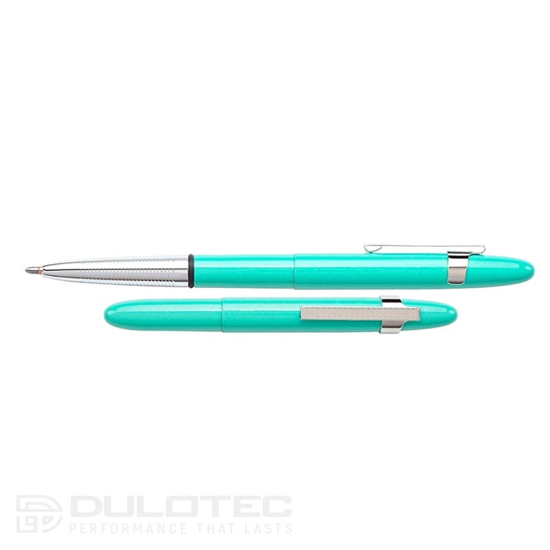 Химикалка Fisher Space Pen Tahitian Blue Bullet с клипс хром 400TBLCL в подаръчна кутия » Dulotec.BG