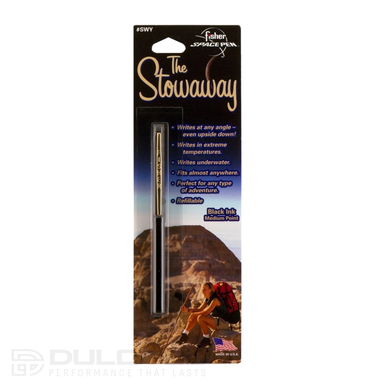 Химикалка Fisher Space Pen Black Stowaway Anodized Aluminium Clip Blister SWY/C-Black » Dulotec.BG