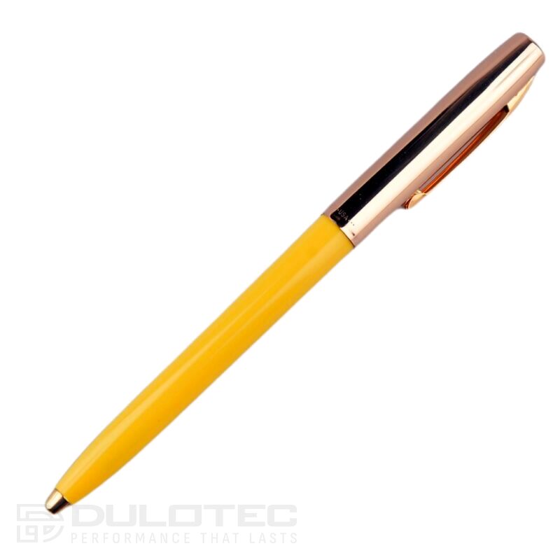 Химикалка Fisher Space Pen Cap-O-Matic Brass cap Yellow barrel 775G-Y в подаръчна кутия » Dulotec.BG
