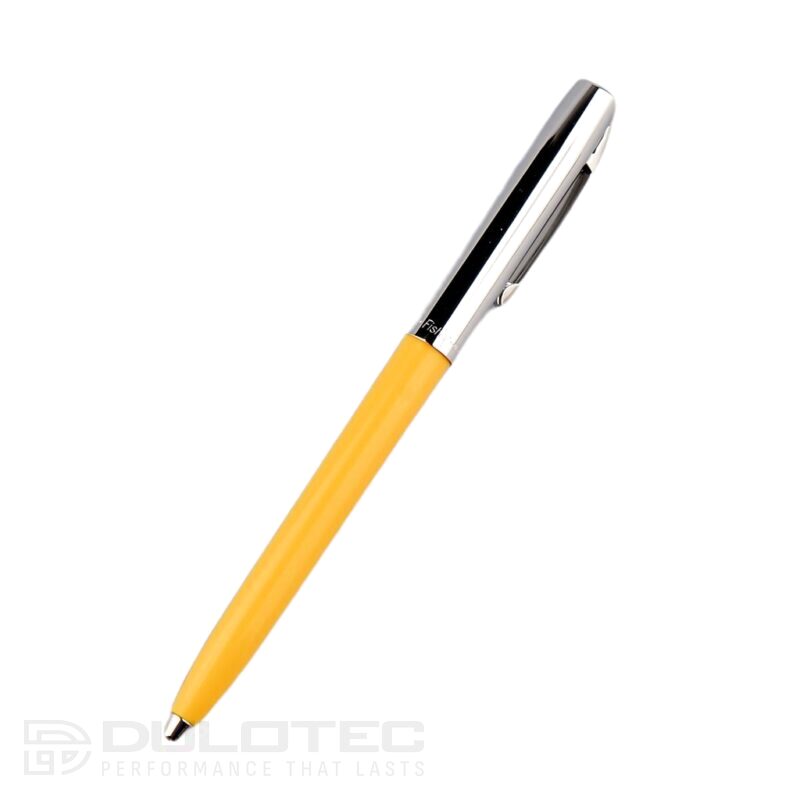 Химикалка Fisher Space Pen Cap-O-Matic Chrome cap Yellow barrel 775-Y в подаръчна кутия » Dulotec.BG