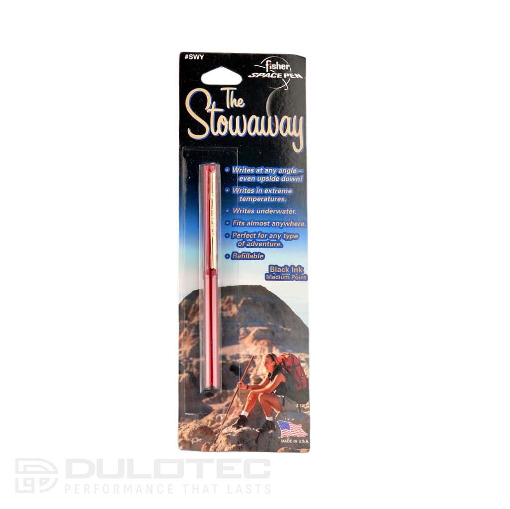 Химикалка Fisher Space Pen Red Stowaway Anodized Aluminium Clip Blister SWY/C-Red » Dulotec.BG