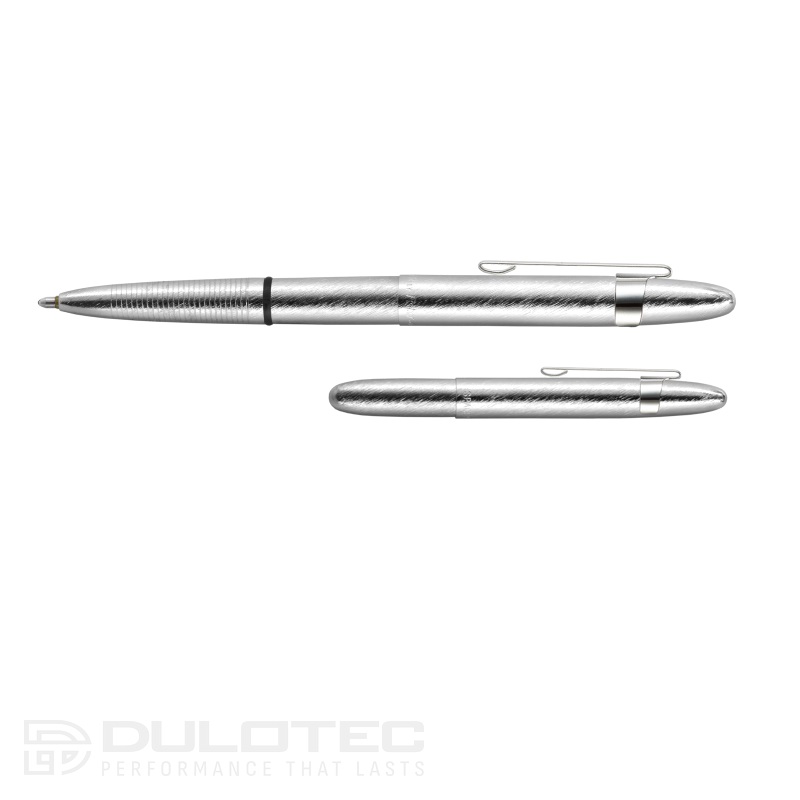 Химикалка Fisher Space Pen Brushed Chrome Bullet 400BRCCL с клипс в подаръчна кутия » Dulotec.BG