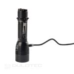 Тактически фенер Dulotec Guardian, 1800 лумена, 700 метра, 5200 mAh батерия, магнитно зареждане, калъф » Dulotec.BG