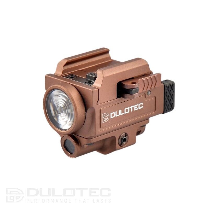 Пистолетен фенер Dulotec G3 кафяв – подцевен с лазерен целеуказател зелен » Dulotec.BG