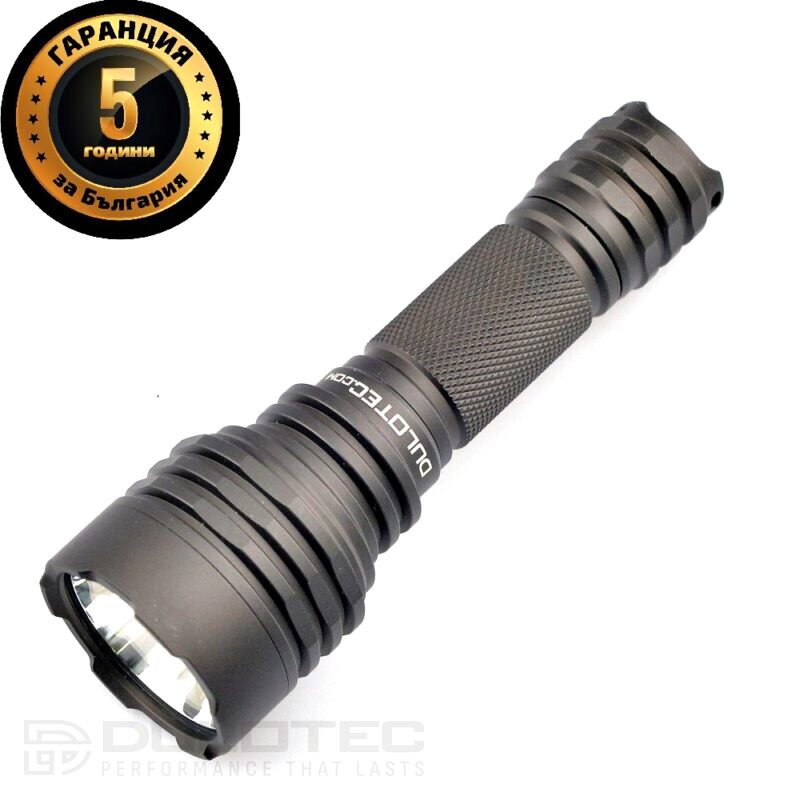 Фенер Dulotec Convoy C8+ Зелен диод, 900 метра, с батерия и зарядно » Dulotec.BG