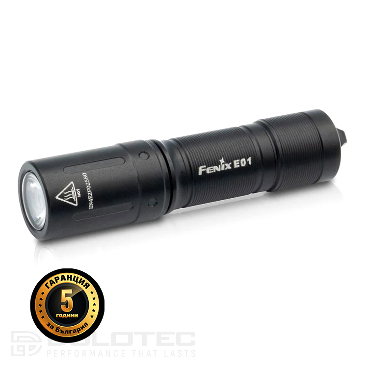 Фенер Fenix E01 V2.0 LED - черен » Dulotec.BG