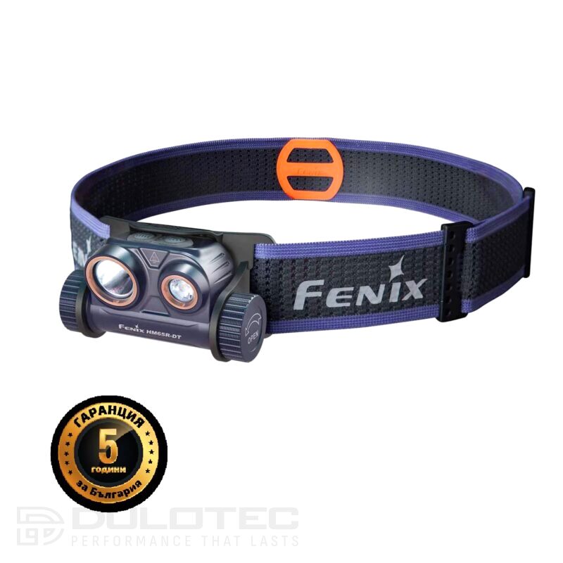Челник Fenix HM65R-DT LED – тъмно лилав » Dulotec.BG