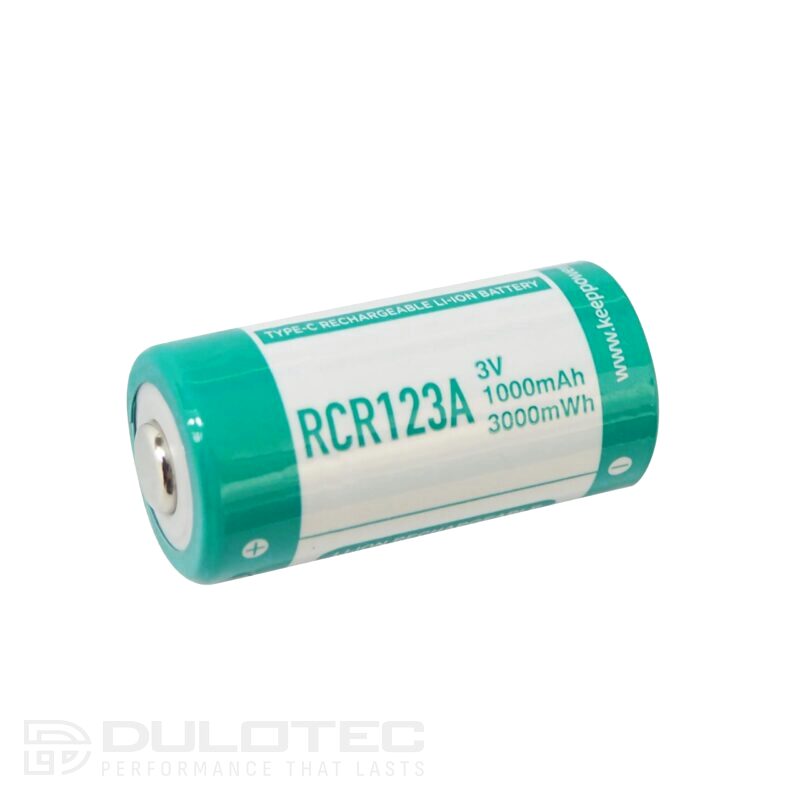 Батерия Keeppower RCR123A 1000mAh със защита и USB-C зареждане » Dulotec.BG