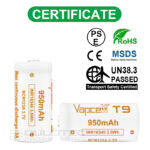Батерия Vapcell 16340 T9 950mАh 3A » Dulotec.BG