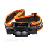 Мощен челник Dulotec H4 Pro V2.0 + батерия 3400 mAh, с бяла и синя светлина » Dulotec.BG