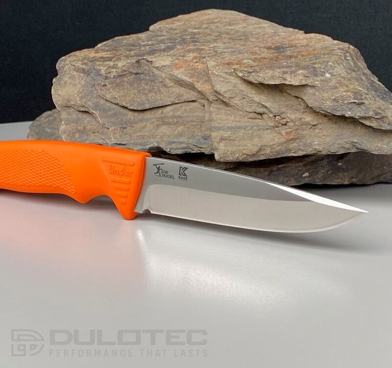Нож с фиксирано острие Linder Joe Vogel Evo-X Super Edge 7- оранжева дръжка » Dulotec.BG