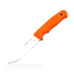 Нож с фиксирано острие Linder Drugar Super Edge 6 - оранжева дръжка » Dulotec.BG