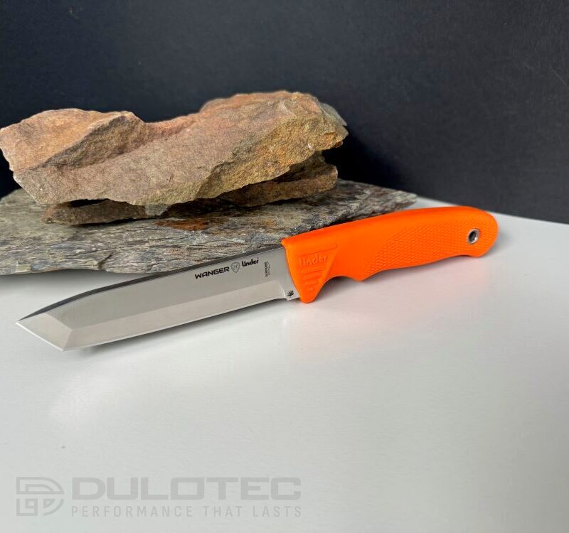 Нож с фиксирано острие Linder Worker Super Edge 8 - оранжева дръжка » Dulotec.BG