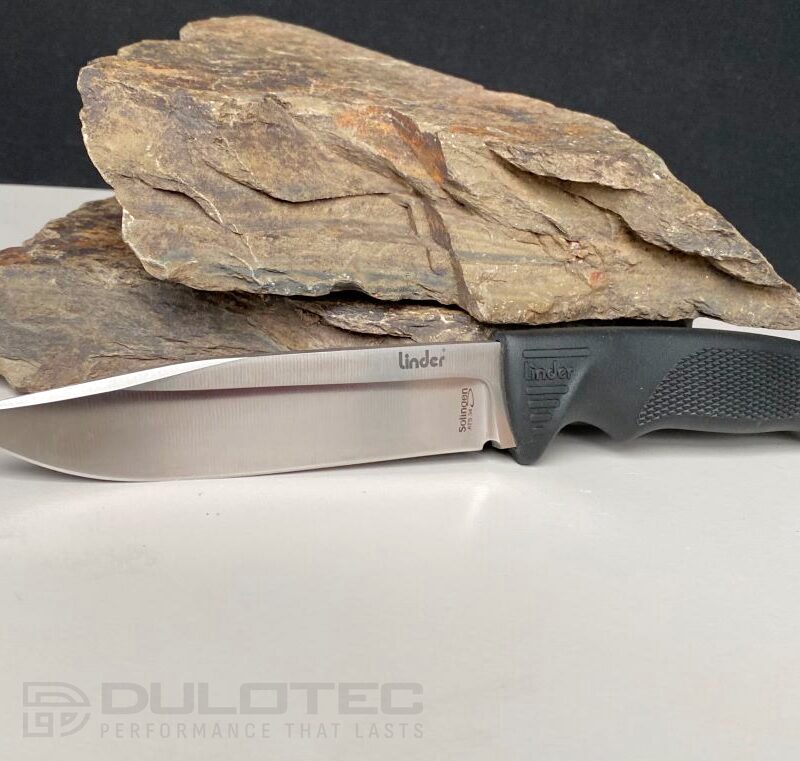 Нож с фиксирано острие Linder Super Edge 5 - черна дръжка » Dulotec.BG
