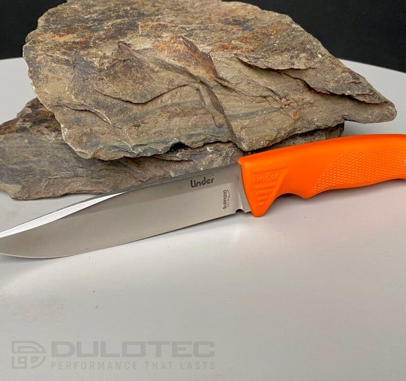 Нож с фиксирано острие Linder Super Edge 5 - оранжева дръжка » Dulotec.BG