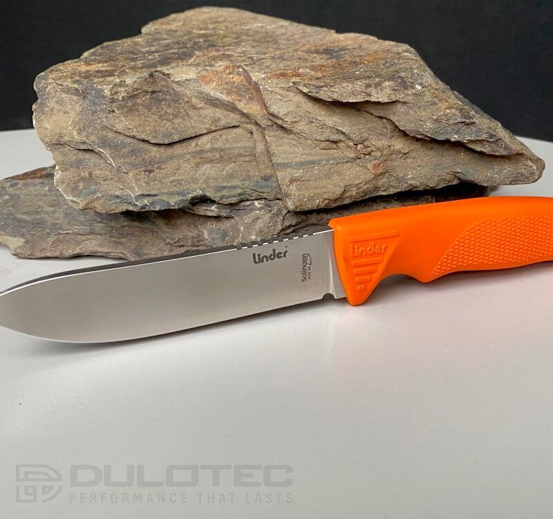Нож с фиксирано острие Linder Super Edge 2 - оранжева дръжка » Dulotec.BG