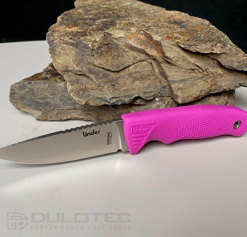 Нож с фиксирано острие Linder Super Edge 1 - розова дръжка » Dulotec.BG