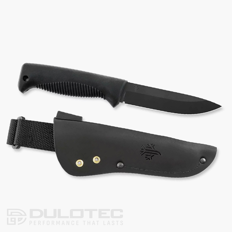 Нож Peltonen M07 Ranger Puukko 80CrV2 PTFE Teflon Black TPE Leather Sheath » Dulotec.BG