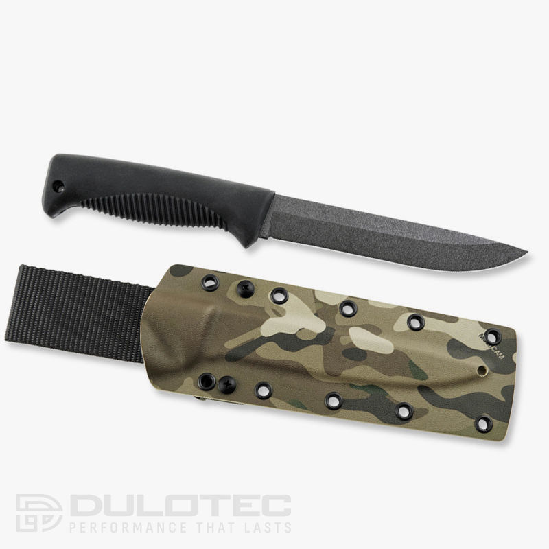Нож Peltonen Knives Sissipuukko M95 PTFE Teflon 80CrV2 TPE Multicam kydex » Dulotec.BG