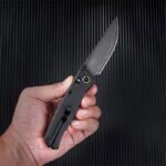 Сгъваем нож SRM 255L-MB2 - дръжка от Micarta и ламинирана 140Cr стомана » Dulotec.BG