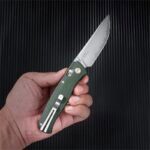Сгъваем нож SRM 255L-MG2 с Micarta дръжка и ламинирана 140Cr стомана » Dulotec.BG