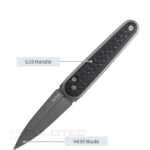Сгъваем нож SRM 251MB-GB - дръжка от G10 с карбоново покритие и N690 стомана » Dulotec.BG
