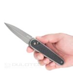 Сгъваем нож SRM 251MB-GB - дръжка от G10 с карбоново покритие и N690 стомана » Dulotec.BG