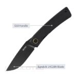 Сгъваем нож SRM 105M-GB - дръжка от G10 и 14C28N стомана » Dulotec.BG