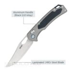 Сгъваем нож SRM Retriever 9203-AK - дръжка от алуминиева сплав и ламинирана 140Cr стомана » Dulotec.BG