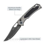 Сгъваем нож SRM Retriever 9203-AK2 - дръжка от алуминиева сплав и ламинирана 140Cr стомана » Dulotec.BG