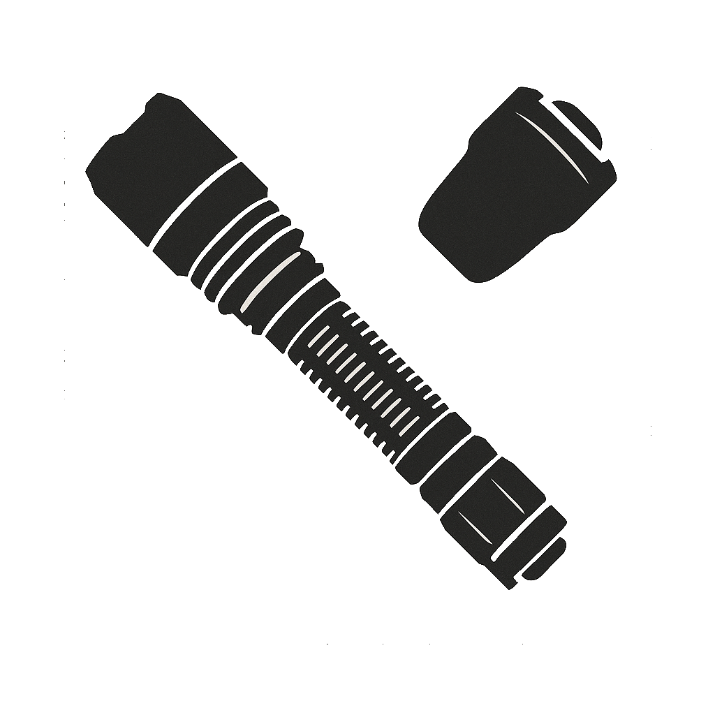 Тактически фенер Dulotec Guardian, 1800 лумена, 700 метра, 5200 mAh батерия, магнитно зареждане, калъф » Dulotec.BG