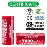 Батерия Vapcell 26650 K70 7000mAh 30A » Dulotec.BG