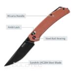 Сгъваем нож SRM 411L-MN Asika - дръжка от micarta и 14C28N стомана » Dulotec.BG