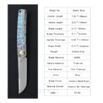 Сгъваем нож CH KNIVES AKEMI M390 Titanium Blue 84мм » Dulotec.BG Сгъваем нож CH KNIVES AKEMI M390 Titanium Blue 84мм » Dulotec.BG