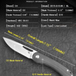 Сгъваем нож CH KNIVES 3002 D2 G-10 Blue 222 мм » Dulotec.BG